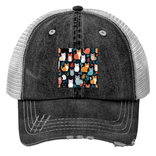 Catty Camouflage Trucker Hats