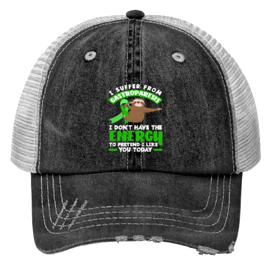 I Suffer Energy Sloth Gastroparesis Awareness Trucker Hats