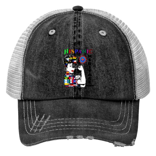 Hispanic Heritage Month Latino Countries Flag Trucker Hats