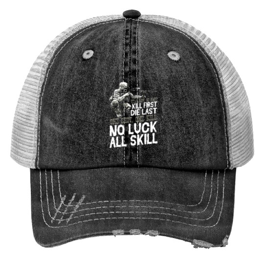 Veteran Design - No Luck All Skill Trucker Hats