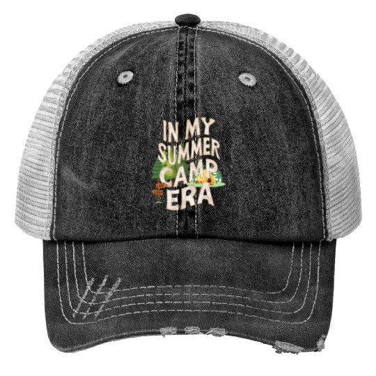 Cute In My Summer Camp Era Groovy Friend Crew Trucker Hats