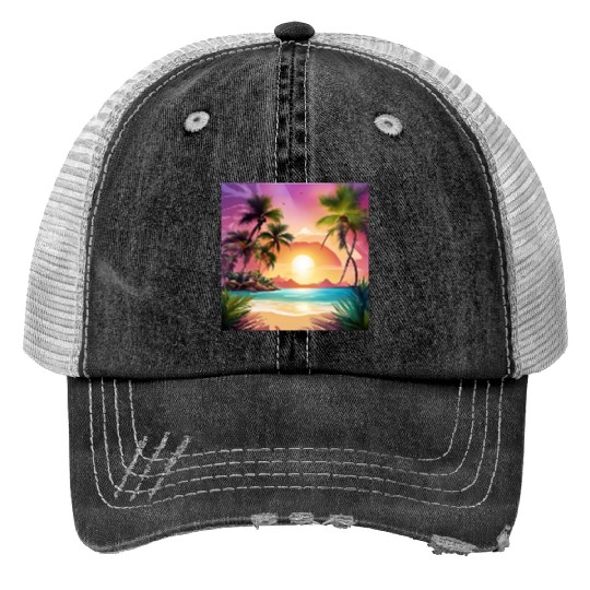 Summer Beach Casual Wear Trucker Hats