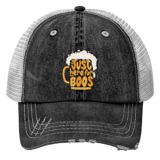 Im just Here For The Boos Ghost Funny Men Women Trucker Hats
