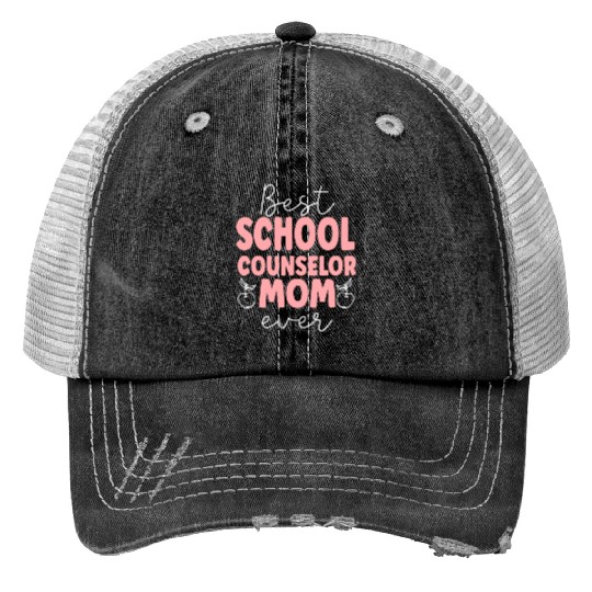 School Counselor Mom Best School Trucker Hats