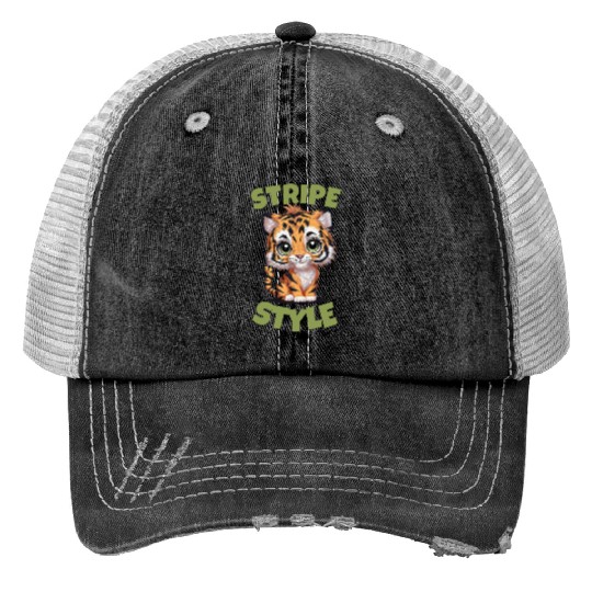 Cute Tiger Stripe Style Trucker Hats