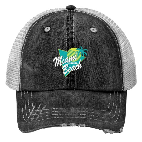Miami Florida Beach Trucker Hats