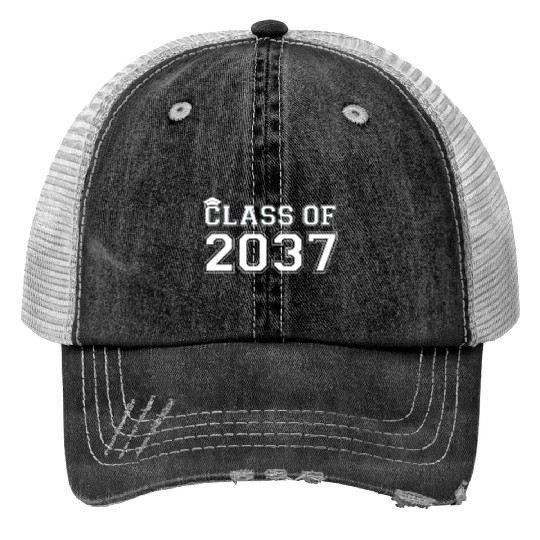 Class Of 2037 Pre K Grow With Me Graduation Trucker Hats