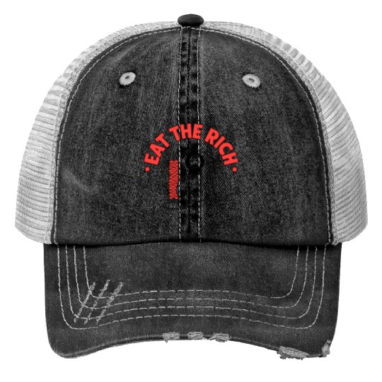Eat The Rich Döner Kebab Satirical Design Trucker Hats
