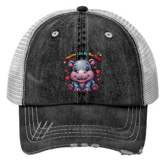 Awesome Like My Moo-Deng: Cool & Cute Farm Animal Trucker Hats