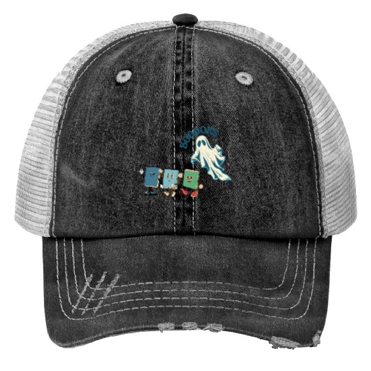 Ghost and Booooks! Trucker Hats