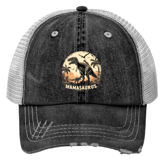Dinosaur Mamasaurus Trucker Hats Cool Mother's Day Mom
