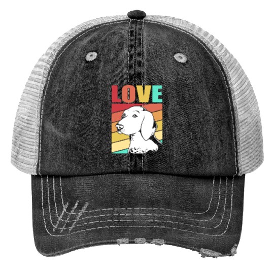 Retro German Shorthaired Pointer Dog I Love My GSP Trucker Hats