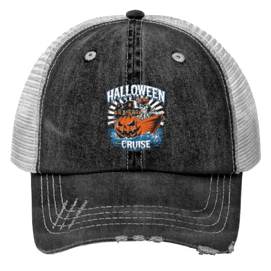 Halloween Cruise skull Trucker Hats