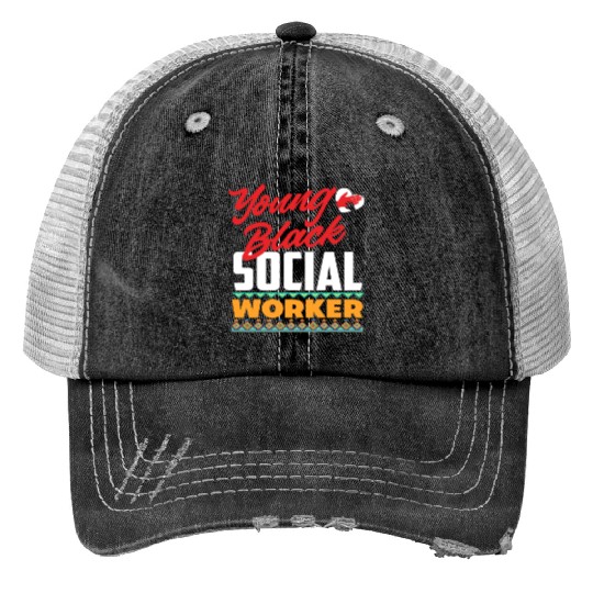 Young Black Social Workers Trucker Hats