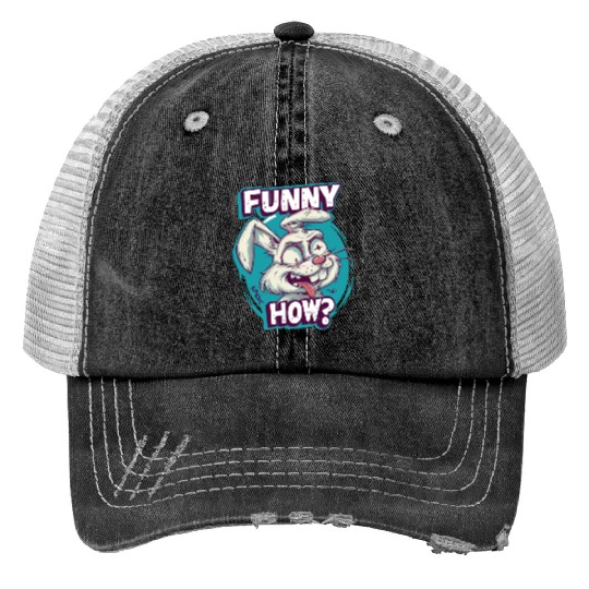 Funny How? – Crazy Bunny Face Trucker Hats