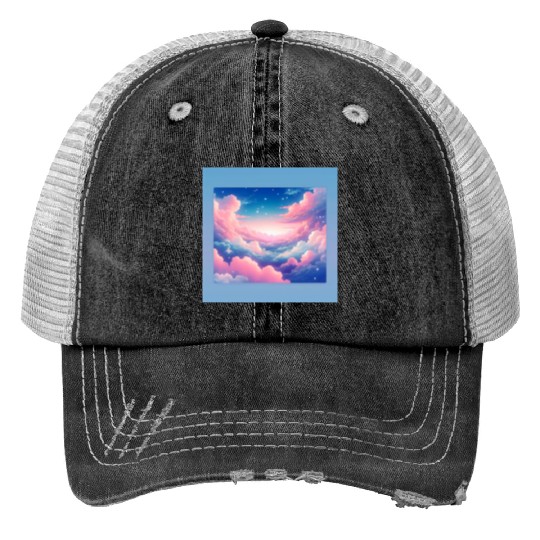 pastel cloud Trucker Hats