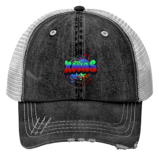 Xmas - A Christmas Graffiti Design Trucker Hats