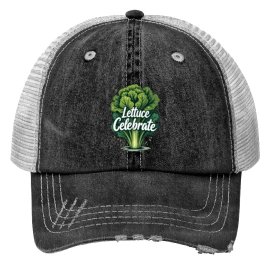 Funny Food Art: Lettuce Romaine Salad for Salad Trucker Hats
