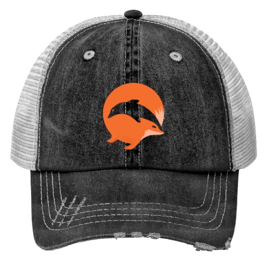 Fox or Dolphin in this fun optical illusion Trucker Hats
