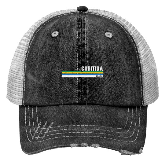 Vintage Curitiba Brazil Heritage - Proud and Bold Trucker Hats