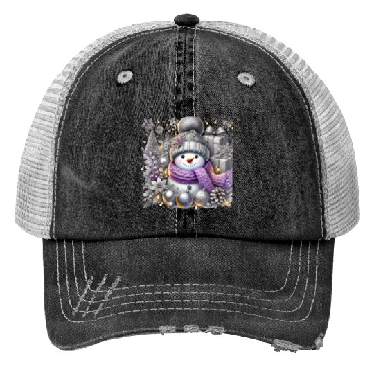 Snowman Christmas, Merry Christmas Trucker Hats
