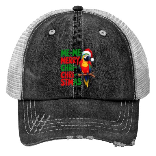 FUNNY XMAS PIRROT png2 Trucker Hats