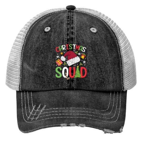 CHRISTMAS SQUAD Christmas hat Trucker Hats