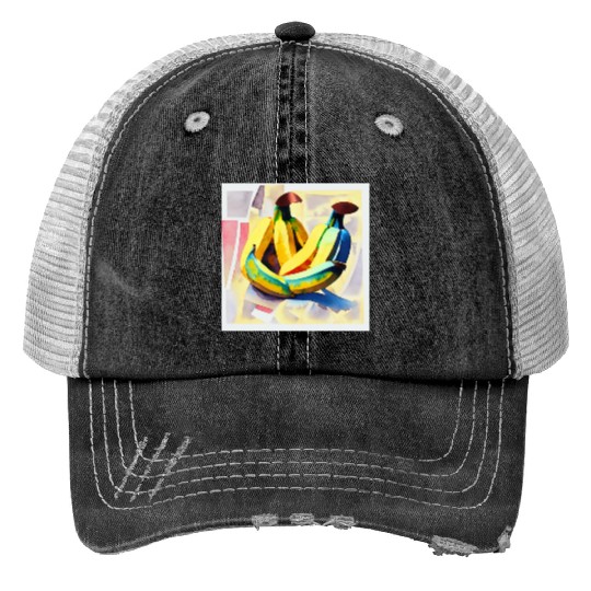Green banana Trucker Hats