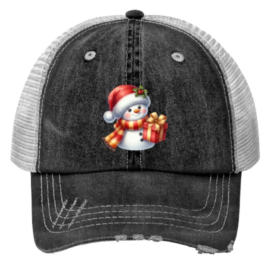 Snowman Christmas, Cute Christmas, Christmas Trucker Hats