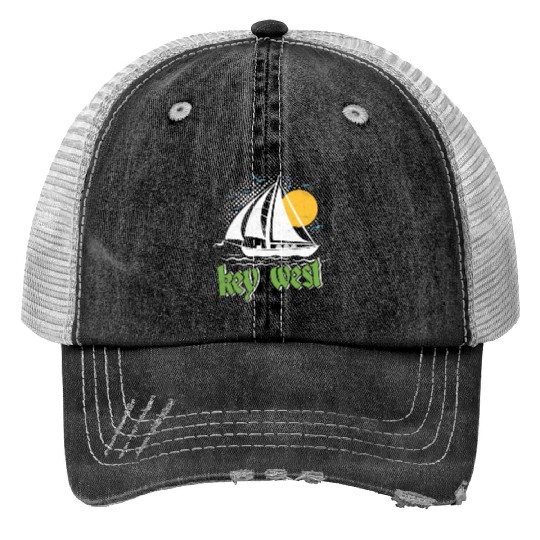 KEY-WEST FLORIDA Sunshine-State West Keys Trucker Hats