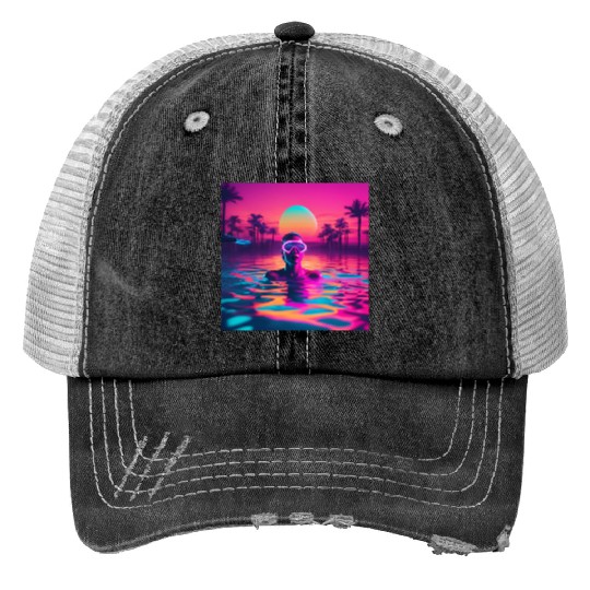 Diving in the Ocean Trucker Hats