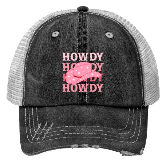 Howdy Cowboy Star Hat Trucker Hats