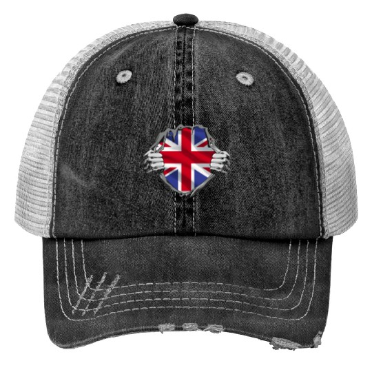 Union Jack Ripped Style UK Pride Trucker Hats