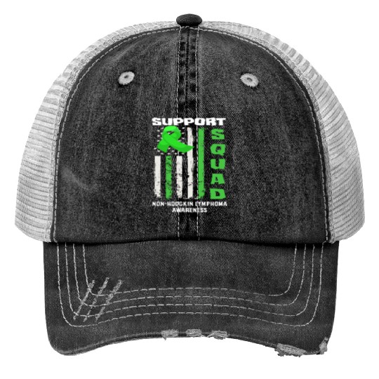 Non-Hodgkin Lymphoma Awareness Support Squad Trucker Hats