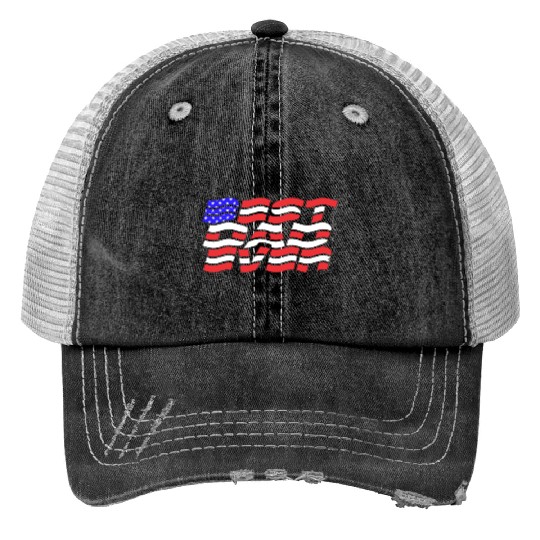 Best Dad Ever US Flag Trucker Hats