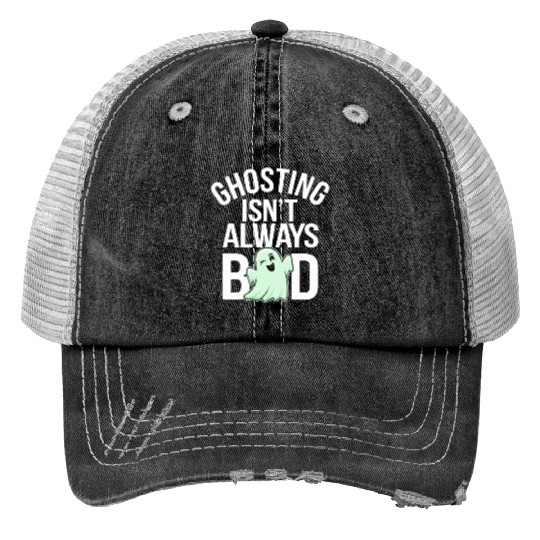 Paranormal Comedy Funny Ghost Humor Lighthearted Trucker Hats