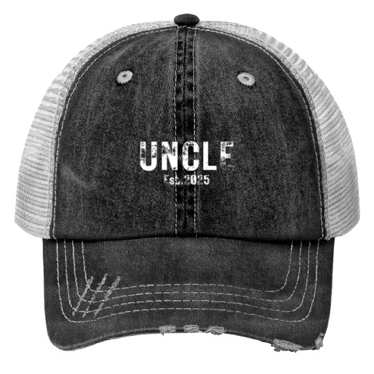 Uncle Est 2025 (heavily distressed font) Trucker Hats