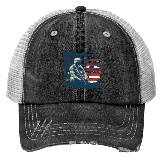 US Memorial Day Trucker Hats