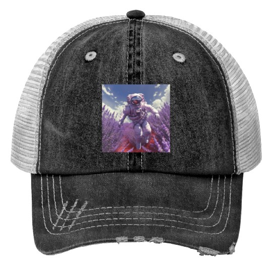 post nuclear lavender farmer Trucker Hats