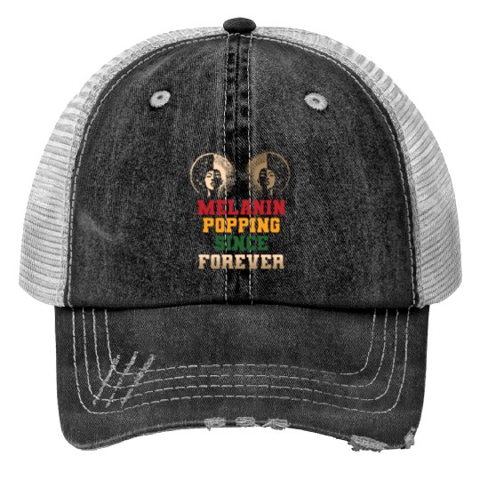 design melanin - gift idea black history month Trucker Hats