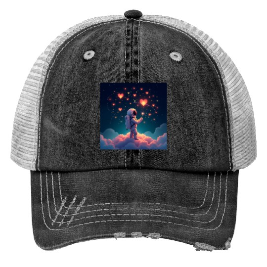 Astronauts are full of love Trucker Hats