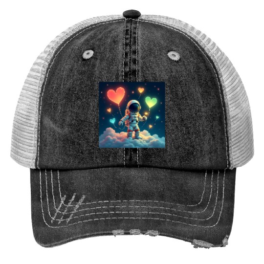Astronauts are full of love Trucker Hats