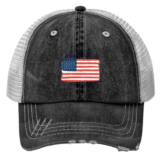 US flag.Presidents Day Trucker Hats