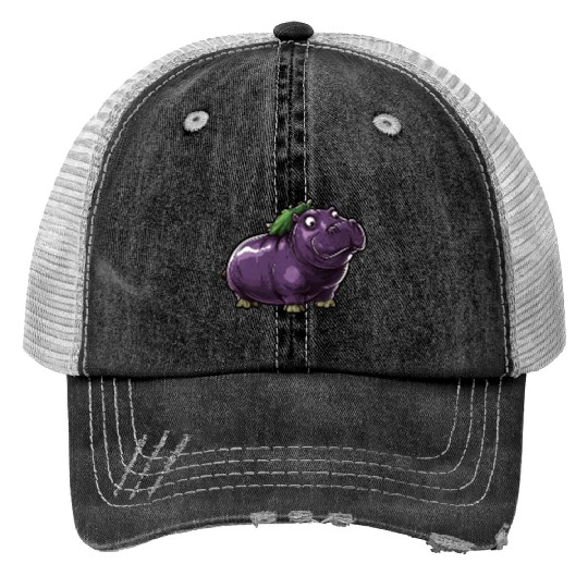 Hip Eggplant Trucker Hats
