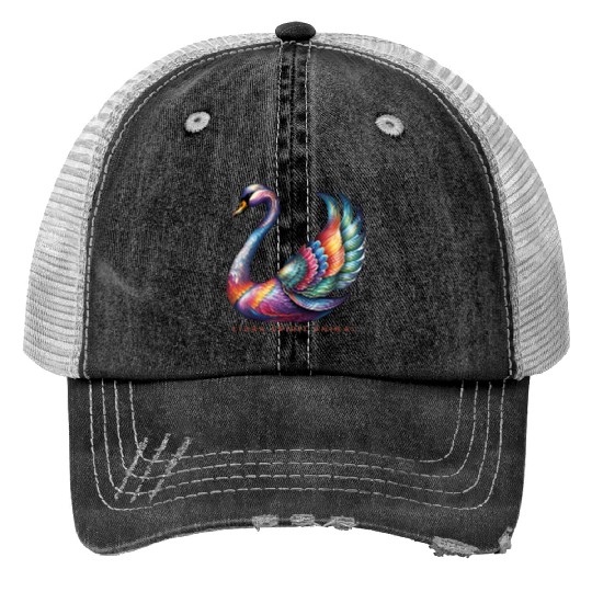 Libra Spirit Animal Swan Alebrije Trucker Hats