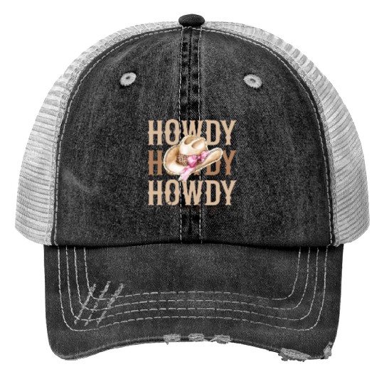 Howdy Cowboy hat Trucker Hats