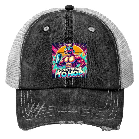 Retro Muscle Kangaroo Trucker Hats