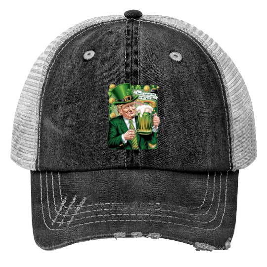 Make St Patrick's Day Great Again Trump Trucker Hats