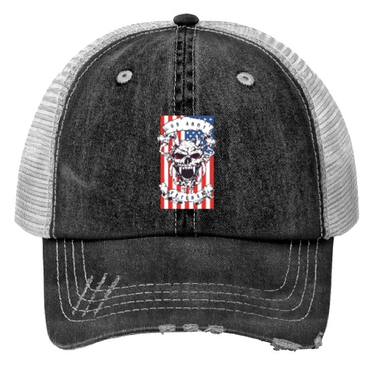 US Army Veteran Skull Trucker Hats