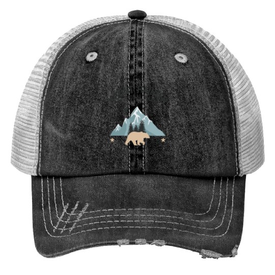 Mount Rainier National Park Est. 1889 Washington Trucker Hats